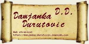Damjanka Durutović vizit kartica